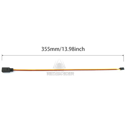 2pcs JR Style Servo Plug Splitter 1 Male to 2/4/5Female Y Harness Leads Y Splitter Cable Lead Wire 350mm for RC Cars Airplane Drone Receiver Servo ESC Cable Servo Fan 2pcs (1 Male to 2Female)