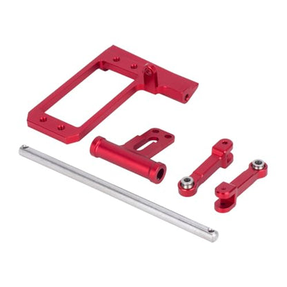 Aluminum BTA Servo Mount with Scale Hydraulic Steering Link for 1/10 RC Crawler, Compatible with Vanquish Phoenix VS4-10 F10 Portal Axle Upgrade Parts