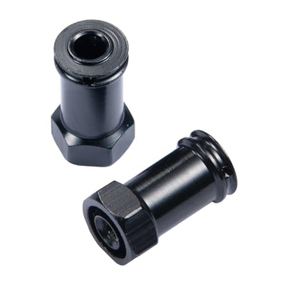 4Pcs/Set RC Hex Hub 12mm Aluminum Alloy Wheels Hex Hub 20mm Extension Black Hex Drive Adapter Longer Combiner Coupler for 1/10 RC Crawler Axial SCX10 90046 D90