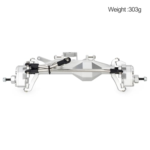 1/10 RC Portal Axles Set with BTA SOA Servo Mount CNC Aluminum One Piece Construction Offset Front Rear Completes Axle Set for Axial Capra 1.9 UTB LCG Cheater Rig 4WS DIY Upgrades (Silver) - color: Silver