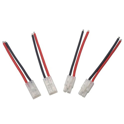 8-Pair Connector Adapter, 14AWG Silicone Wire, 10cm | For RC car LiPo battery connectors, compatible with FPV truck, boat charger, and battery adapters