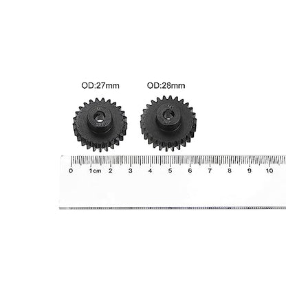 HARFINGTON Mod 1 M1 Pinion Motor Gear Set 2pcs 25T 26T Fit 5mm RC Motor Shaft M1 Pitch Gears for RC Car, with Hex Key - style: 25T 26T