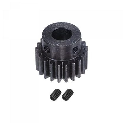 uxcell 1Mod 21T Pinion Gear 8mm Bore Hardened Steel Motor Rack Spur Gear with Step for RC Car Truck Buggy Gear Drive