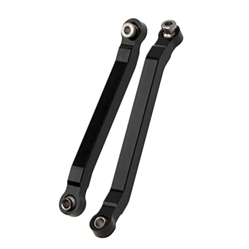 Metal Chassis Pull Rods Link Suspension Tie Rod Upgrade Parts Compatible with MN Model D90 D91 D96 D99 D99S MN90 MN99S 1/12 RC Car (Black) - color: Black