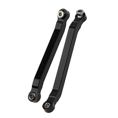 Metal Chassis Pull Rods Link Suspension Tie Rod Upgrade Parts Compatible with MN Model D90 D91 D96 D99 D99S MN90 MN99S 1/12 RC Car (Black) - color: Black