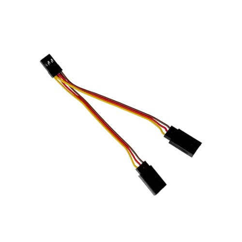 6 Pcs JR Servo Y Splitter Cable,1 Female to 2 Male Extension Harness Lead Wire for RC Cars, Boats, Drones, Airplane Models（11CM 22-AWG）