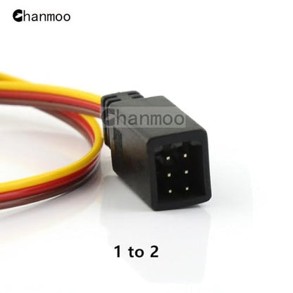 RC JR Style Servo Splitter 1 Male to 2/3/4/5/6 Female Y Harness Leads Y Splitter Cable Lead Wire 350mm for RC Cars Airplane Drone Receiver Servo ESC Cable Servo Fan 2Pcs (1 Male to 2Female) - style: 1 Male to 2Female