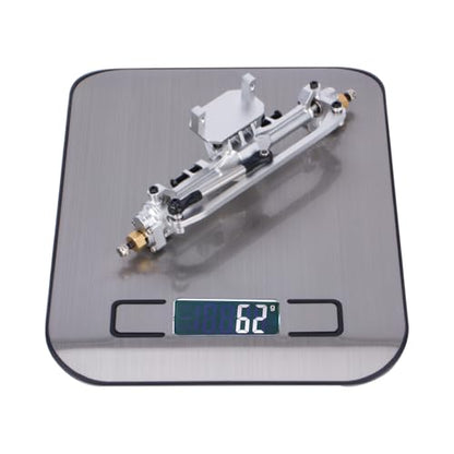 1/18 TRX4M Portal Axle,109.6g Aluminum CNC TRX4M Axle, Extended +10mm TRX4M Portal Axles with Two Servo Mount Options, for RC Crawler Car TRX4M Axle Upgrade Parts (Silver)