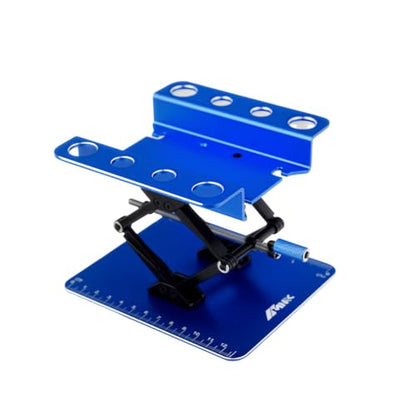 Alum Adjustable RC Car Stand Repair Work Station for 1/12 1/10 Slash TRX4 Axial Arrma Redcat Losi Series Workstation Upgrades Part Blue - color: Blue
