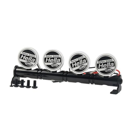 Metal Roof LED Light Bar 4 LEDs for SCX10 D90 TRX-4 1:10 RC Crawler Truck (4 LEDs)