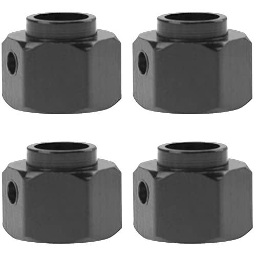 ShareGoo Aluminum RC 12mm Hex Extended Wheel Hex Hub Extension 8mm Offset Spacers Compatible with Traxxas TRX4 TRX6 1/10 RC Crawler (8mm, Black) - color: Black, size: 8mm