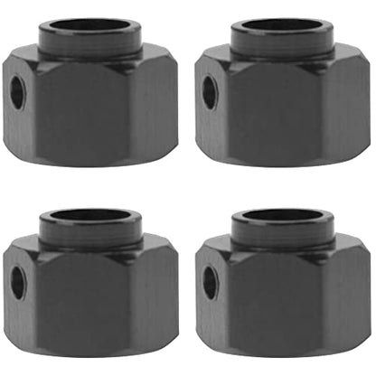 ShareGoo Aluminum RC 12mm Hex Extended Wheel Hex Hub Extension 8mm Offset Spacers Compatible with Traxxas TRX4 TRX6 1/10 RC Crawler (8mm, Black) - color: Black, size: 8mm