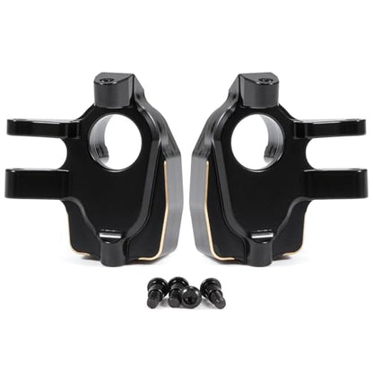 Heavy Brass Weights Portal Cover Steering Knuckles for Capra SCX10 III CP43 | Weight 220g, Black Hard Coating, Fits 1/10 RC Crawler 4WS LCG Comp Builds