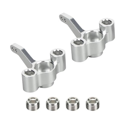 Steering Knuckle Models For FS For Racing 53810 1/10 2pcs Alloy Aluminum Steering Hub Carrier(L/R) Knuckles 511484 Rc Truck For Buggy Car Upgraded Parts(Silver) - color: Silver