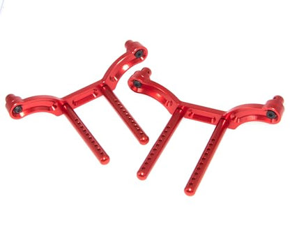 Body Post Mount Compatible with HPI 1/8 Savage Upgrade 85060 RC Car Aluminum Alloy Front Rear Shell Post Part(Red) - color: Red