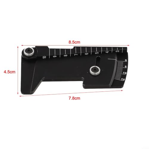 Adjustable Metal Camber Gauge for RC Cars, Wheel Rim Height Measuring Tool, Compact Alignment Setup Ruler for Remote Control Vehicles(Is black)