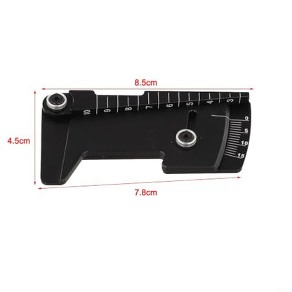Adjustable Metal Camber Gauge for RC Cars, Wheel Rim Height Measuring Tool, Compact Alignment Setup Ruler for Remote Control Vehicles(Is black)