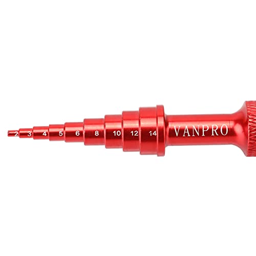 RC Bearing Removal Tool Cross Wrench 2MM-14MM for RC Car Skateboard(Red) | Ball Bearing Driver Install Remove Tool Mini Cross Tool Aluminum Alloy, Aesthetically Pleasing and Compatible - color: Red