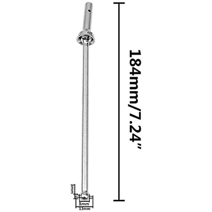 2Pcs ShareGoo Rear Drive Shaft Hard Steel CVD Dogbone Joint Driveshaft Axles Compatible with Arrma 1/8 Kraton 6S BLX Outcast 6S BLX Notorious 6S BLX Upgrade Part