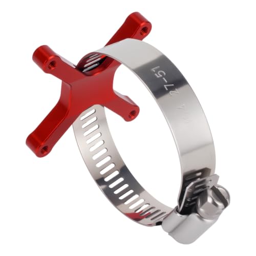 Aluminum 40x40mm RC Cooling Fan Adjustable Mount Bracket, Compatible with 35/43/48/49mm Motors, for 1/5 1/7 1/10 RC Car Truck Buggy Heat Sink Radiator Upgrade Parts (35 43 Red) - color: 35 43 Red