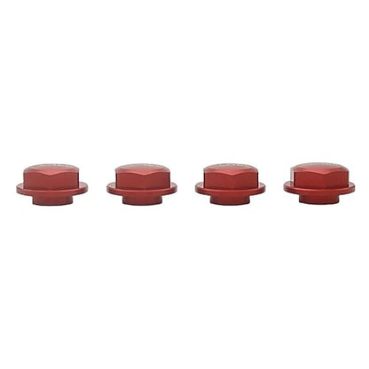 24mm CNC Metal Wheel Tire Adapter Front Rear Tyre Nut Cap 4pcs (Red) | for 1/5 Scale TRAXXAS X-MAXX XMAXX 6S 8S Truck Rc Car Racing Toys Parts - color: Red