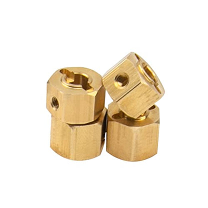 ShareGoo Brass 12mm Hex Wheel Hub Wheel Drive Hex Adapter Compatible with Axial SCX10 Wraith 90027 90046 Tamiya CC01 D90 Redcat Gen7 Gen8 1/10 RC Crawler (12mm Thickness) - size: 12mm Thickness