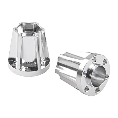Metal RC 12mm Wheel Hex Hub Extension Combiner Compatible with 1.9/2.2inch Wheel Rim Axial SCX10 Traxxas TRX4 D90 1/10 RC Crawler (22mm, Silver) - color: Silver, size: 22mm