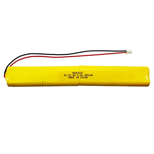 BBAT0043A Ni-Cd 9.6V 900mAh Emergency Light Lighting Fixture Battery Compatible with ELBB003 ELB-B003 ELB-B004 ELBB004 OSI OSA228 DANTONA CUSTOM-306-U BBAT0044A BAA-96 (1 Pack) - size: 1 Pack