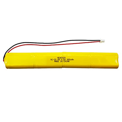 BBAT0043A Ni-Cd 9.6V 900mAh Emergency Light Lighting Fixture Battery Compatible with ELBB003 ELB-B003 ELB-B004 ELBB004 OSI OSA228 DANTONA CUSTOM-306-U BBAT0044A BAA-96 (4 Pack) - size: 4 Pack