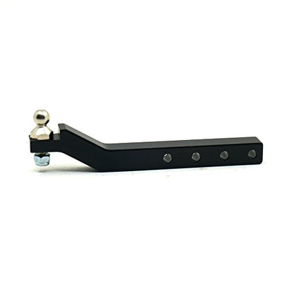 1/10th RC Metal Trailer Hitch Tow Hook Bumper CNC Aluminum Trailer Tow Trailer Drop Hitch Receiver Upgrades Parts Compatible with Axial SCX10 II 90046 1/10 RC Crawler Car