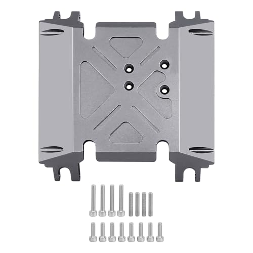 CNC Aluminum Center Gearbox Mount Transmission Skid Plate for Axial Wraith 90018 1/10 RC Crawler Upgrade Part (Gray) - color: Gray
