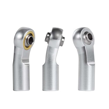 20pcs Aluminum Link Rod End Joint M3 Metal Ball End Head Holder Tie for 1/10 RC Axial SCX10 90046 (Silver)