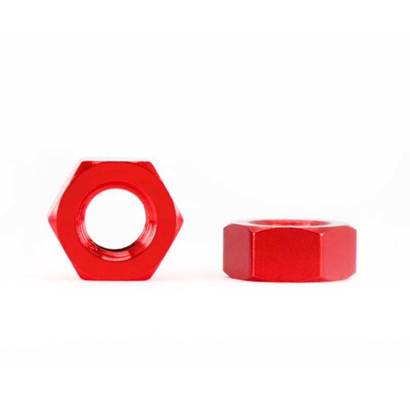 6063-T6 Aviation Aluminum Alloy Hexagonal nut 10 Pieces CNC Turning nut Standard nut Color nut M2 M3 M4 M5 M6 M8 （Silver,M3x0.5=10pcs） - color: silver, size: M3x0.5=10pcs