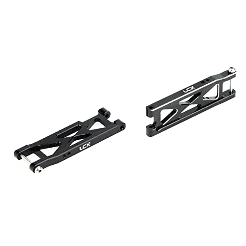LCX Racing RC Car CNC Machined Aluminum Heavy Duty Rear Suspension Arm Set for LOSI 1/16 Mini-B Buggy 1/18 Mini-T 2.0 Stadium Truck, Upgrades Parts Accessories (Rear Arm Set)