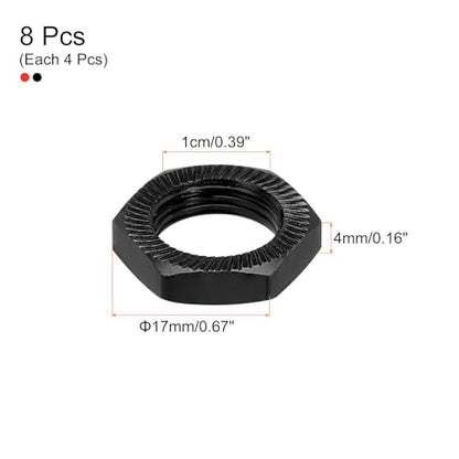 MECCANIXITY Aluminum 17mm RC Wheel Nut Thread M12x1.0mm Hex Wheel Nuts RC Wheel Nut for 1/8 RC Model Car Trucks Off Road Car Upgraded Parts Pack of 8(Green & Black) - color: Green & Black