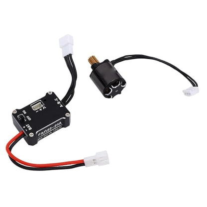 RC Brushless Motor ESC Combo, 25A 1212 3500KV Sensored Motor for 1/24 RC Cars, Powerful 1212 3500KV Motor & ESC Set