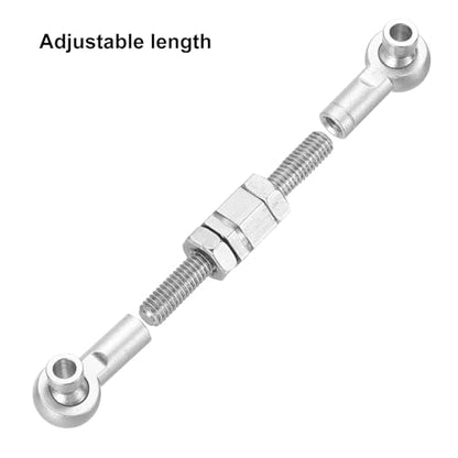 MECCANIXITY 4 Pcs Steering Servo Turnbuckle Rod RC Aluminum Alloy Linkages for HSP 1/10 94123 On-Road RC Car (Silver Tone, 38mm) - color: Silver Tone, size: 38mm