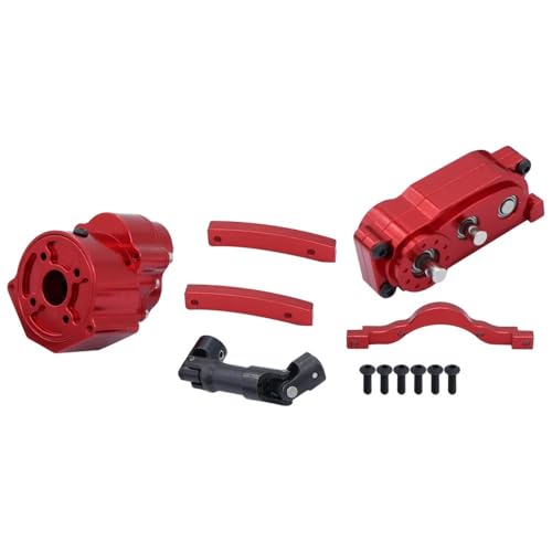 Prefixal Motor Gearbox Transmission Transfer Case for 1/10 Axial SCX10 & SCX10 II 90046 RC Crawler Car(Gearbox Silver) - color: Gearbox Silver