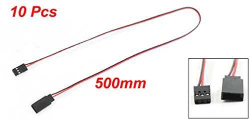 500mm Servo Extension Cable 3 Pin Male to Female Lead Wire for RC Airplane (10Pcs) - color: 10pcs, size: 500mm
