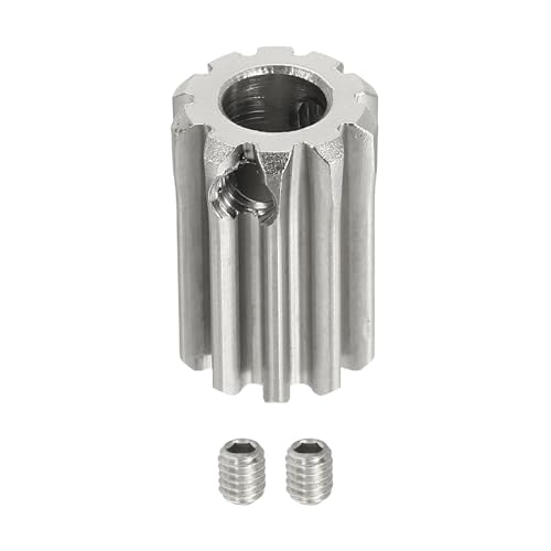 uxcell 1 Mod 10T Spur Gear 6mm Bore, 304 Stainless Steel Pinion Gear, 20°Pressure Angle, for Spur Rack and RC Model Car or Motor DIY - size: 1 Mod 10T, 6mm