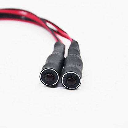 RC Car 2 LEDs Angel Eyes & Demon Eyes LED Light Headlights 10mm Outer Diameter Lamp for 1/10 RC Model Car Crawler Truck Racing Car Headlamps (Inner Multicolor+Outer White) - color: Inner Multicolor+Outer White