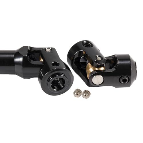 SCX10 Drive Shaft 2PCS SCX10 Driveshaft Stainless Steel Rear Front Driver Shaft 68-229mm Cut to Length for 1/10 RC Crawler LCG Rig Sportsy Scalers GSPEED Capra SCX10 Pro Element DIY SCX10 (Black) - color: Black