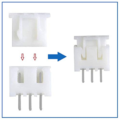 30 Pairs 3 Pin for JST-XH Connector Kit, XH 2.54mm 3pin Header Male and Female Connectors Plug Adapter with Flat Wire Cable 150mm 24AWG Compatible with for JST XH - size: 3pin Kit