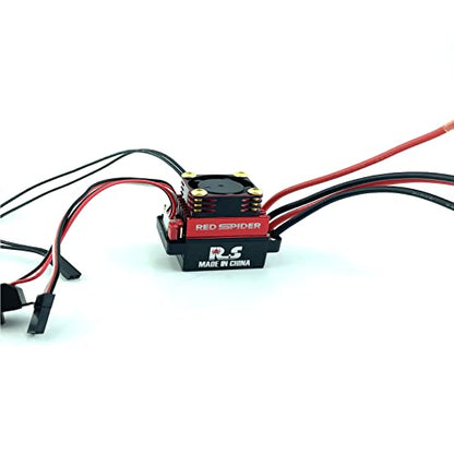 Lifehead 28000RPM Motor and ESC Cooling Fan Cooler RC Aluminum Cooling Fan for RC car 1/8 1/10 1/12 Scale 540 550 and Other Brushed/brushless Motors (red + Gold) 25 * 25mm - color: Red (25*25*10mm)