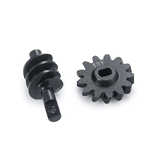 Axle Gear Overdrive Worm 13T 16T for SCX24 C10 JLU Gladiator Bronco | AX24 Axial 1/24 RC Crawler Car Upgrade Parts Steel Diff Gear Set - size: 13T 16T