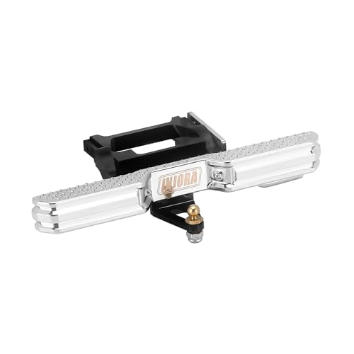 INJORA 33g CNC Aluminum Rear Bumper with Dual Exhaust for 1/18 RC Crawler TRX4M High Trail F150 Upgrade - size: Rear