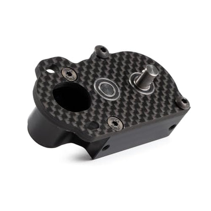 Straight Axle Transmission NOD Tiny Gearbox with Adapter Plate, Black | 4:1 Low Gear Ratio, with 48P 44T Spur Gear, Fit for Axial AR44 AR45 AR60 Enduro Vanquish F9 F10 - color: Black