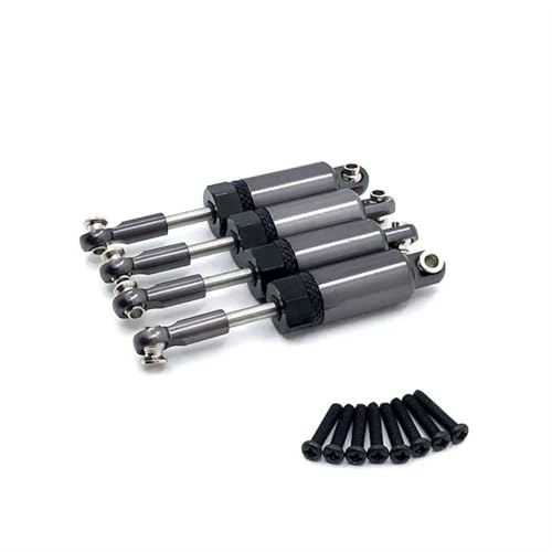 RC Crawlers Components For HSP 18321 18322 18311 18312 18301 18302 Metal Oil Shock Absorber Damper 1/18 RC Car Upgrade Parts Replacement Accessories(Gray) - color: Gray