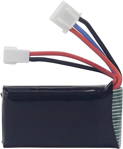 7.4V 600mAh 35C 2S Lipo Battery with Molex Plug and USB Charger Suitable for FMS FCX24 RC Cars, Trucks, Remote Control Electric Climbing Vehicles FCX24 Batteries