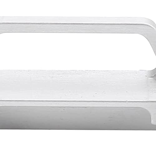1/24 RC Car Front Bumper, Aluminum Alloy Metal Bumper Upgrade Parts Accessories with 2 Screw for SCX24 90081 RC Crawler Car (Silver) - color: Silver